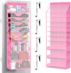 PAULONE Over the Door Organizer Heavy Duty – 96 Lbs Capacity 20 Pair Shoe Rack with Multi-Size Pockets Fits Tall Boots up to 11.8", Breathable Mesh, Metal Hooks – Also for Bags, Toys, Toiletries by Unknown