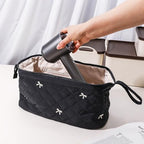 GISMTR Large Quilted Hair Tools Travel Bag for Hair Dryer Aesthetic Cute Dustproof Travel Organizer Flat Curling Iron Travel Organizer - Image 6