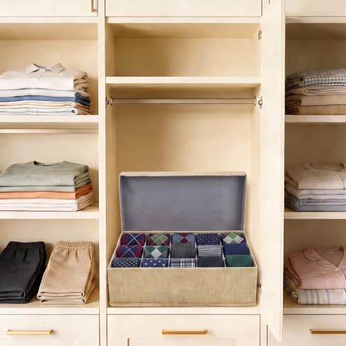 Belt Organizer Box for Closet, Linen Tie Storage Drawer Organizer, 1Pcs - Image 6
