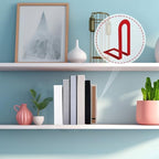 Chunful 10 Pcs Red Metal BookEnds Shelves, 7.5 x 5.75 x 3.5 in - Image 6
