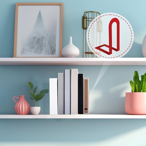 Chunful 10 Pcs Red Metal BookEnds Shelves, 7.5 x 5.75 x 3.5 in - Image 6