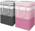 HomeHacks 2 Pack Laundry Baskets, Laundry Hampers Bags (Grey+Pink 88L) by HomeHacks