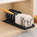 Pots and Pans Organizer Under Cabinet, 10 Dividers Pull Out Lid Organizer by Unknown