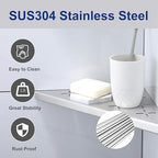 10" Corner Shower Shelf, 2-Pack Shower Shelves SUS304 Stainless Steel Bathroom Shelves for Tile Walls, Recessed Corner Shelf Organizer Rack, No Drilling (Brushed) - Image 3