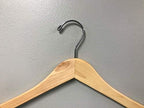 NAHANCO 17” Flat Wooden Shirt Hanger, No Notches, Natural Gloss, 25 Pack - Image 4