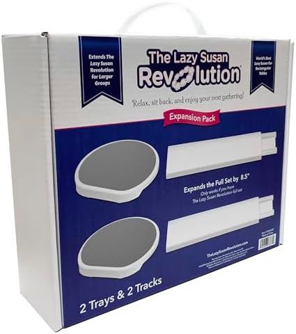 Light Gray - Expansion Pack - 2 Straight Tracks and 2 Trays. Does not Work Without the Lazy Susan Revolution Full Set (Sold Separately). - Image 4
