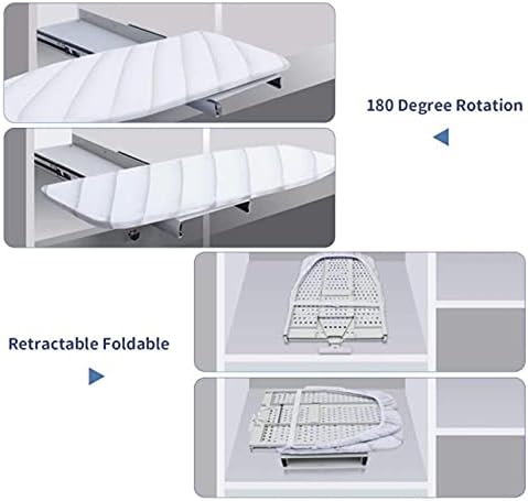 Folding Ironing Board,Folding Board,Ironing Board Pull Out Ironing Board,Rotatable Cabinet Built in Iron Board Fold Away Drawer Ironing Board, Retractable Ironing Table with Heat Resistant C - Image 6