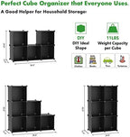 C&AHOME 6-Cube Storage Organizer Cube Shelf Closet Storage Bookcase, Black - Image 3