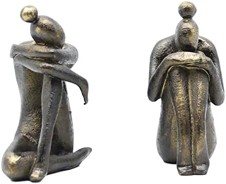 Lukitas Unique Decorative Girl Thinker Bookends, Book Holder, Resin 6.5'' - Image 6