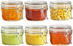 ComSaf Small Mason Glass Jars with Airtight Lids 4 oz 6 Pack Pantry by ComSaf