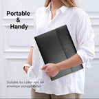 Plastic Envelopes Folders 12mil Heavy Duty, for A4 Letter Size Paper, with Snap Closure Pack, Paperwork Plastic Wallets Document Organizer (25 Pack - Black, Horizontal) - Image 5
