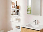 BAYKA White Floating Shelves 15.7in, Set of 3, Wall Mounted for Wall Decor - Image 6