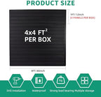 FRAYSCENT Slat Wall Paneling Garage Slat Wall Storage Systems Slatwall Panels Power Tool Organizer Wall Mount, PVC Garage Storage & Organization Products Slate Board (Black, 4ft x 4ft) - Image 2
