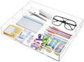 Briwooody Clear Acrylic Deep Drawer Organizer Tray, 6 Compartments by Briwooody