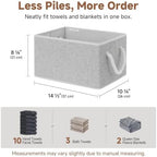 StorageWorks Storage Baskets for Shelves, Closet Organizers and Storage Bins, Fabric Organizer Bins for Clothes, Closet Shelf Organizer, Gray, Large, 3-Pack - Image 6