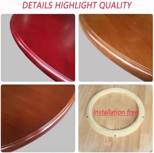 Black Lazy Susan for Table Top 24 inch Big Round Wood Turntable - Image 5