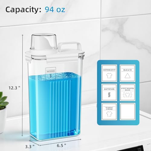 94oz Laundry Detergent Dispenser Container,Laundry Soap Dispenser,3 Pack - Image 2