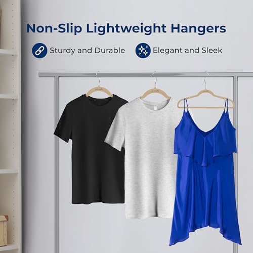SereneLife Velvet Hangers – 100 Pack, Slim & Space Saving for Closets - Image 4