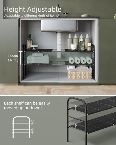 Under Sink Organizers and Storage,Expandable under cabinet organizer Shelf - Image 2