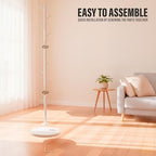 Coat Rack with Real Marble Base, Freestanding Metal Clothing Rack with 8 Hooks, Modern Hall Tree for Entryway, Bedroom & Office, Space Saving Coat Hanger Stand for Small Spaces (White) - Image 5