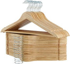 Wooden Hangers 30 Pack, Wood Hangers with Extra Smooth Finish by ELONGHOME