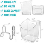 10 Pack Gridwall Basket Bins Organizer, 4 Pack Large Black Grid Wall Baskets with S-Hook & 6 Pack Clear Grid Wall Bins, Grid Accessories Set for Garage Garden Craft Office Tools Storage - Image 5