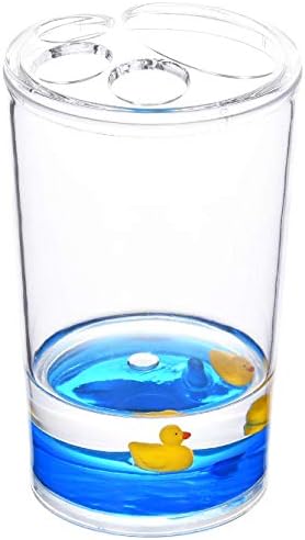 Locco Decor 4 Piece Acrylic Liquid 3D Floating Motion Bathroom Vanity Accessory Set Duck - Image 2