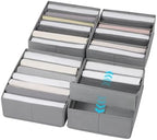 4 Packs Adjustable T-shirt Drawer Organizers for Clothing with 6 Adjustable Dividers, 7 Grids Wardrobe Storage Box, DIY Clothes Organizer for Folded Clothes, T-shirt, Legging by Coorganisers