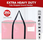 CONGREGATE Red Moving Bags Heavy Duty Extra Large 8 Pack 97L Storage Totes with Zippers Reinforced Handles Water Resistant for College Dorm Household Home Moving Supplies - Image 5