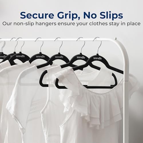 SereneLife Velvet Hangers – 200 Pack, Slim & Space Saving for Closets - Image 4