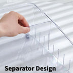 3 Pcs Refrigerator Drawer Organizer ,Fridge Organizer Bins on Wheels, Roll Out Pantry Storage Bins with Handle Upgrade Thick Plastic Pantry Storage Bins for Kitchen Organization - Image 4