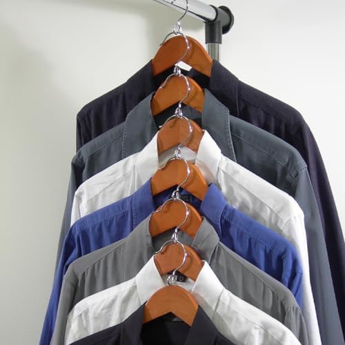 Proman Products Wooden Hangers Kascade Space Saving Clothes Hangers 50 Pack - Image 6