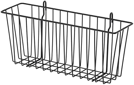 TRINITY 15-Inch Metal Hanging Basket, Black, NSF, 2-Pack by TRINITY