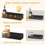 Ofiray-home Magnetic Fridge Shelf, 4-Pack Metal Strong Magnet Rack, Space Saving Spice Organizer, Utensil Holder, Fruit Potato Onion Storage Bins, Black Refrigerator Organizers and Storage - Image 4