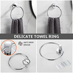 BGL Bathroom Accessory Set Chrome 4 Pieces Bathroom Towel Rack 24 Inches Adjustable Bathroom Hardware Set - Image 3