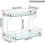 FFK Bathroom Organizer Countertop, 2 Tier Bathroom Counter Organizer Kitchen Spice Rack Cosmetic Organizer,Countertop Storage for Bathroom, Kitchen, Living Room, Bedroom, Dressing Table - Image 2