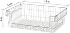 TRINITY Set of 2 19" Stackable Metal Wire Storage Baskets w Handles - Image 5
