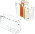 iDesign Slim Clear Plastic Storage Bin, Tall Narrow, 2-Pack by iDesign