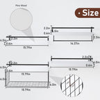 White Wood Floating Shelves Wall Mounted - 4+1 Tier Rustic Bathroom Wall Shelves Over Toilet with Wire Storage Basket and Towel Bar, set of 4 Farmhouse Floating Shelf for Bathroom, Kitchen, Bedroom. - Image 2