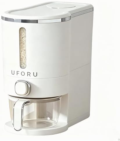 UFORU Rice Dispenser 13 LB,Airtight Storage Container With Measuring Cup by UFORU