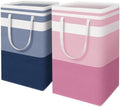 HomeHacks 2 Pack Laundry Baskets, Laundry Hampers Bags (Blue+Pink 88L) by HomeHacks