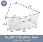 Leeden Lazy Susan Cabinet Organizer, 1/8 Wedge Bins for 32in, 8 Pack - Image 3