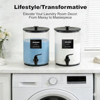 Glass Laundry Detergent Dispenser for Laundry Room Organization-Black - Image 5