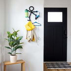 Three by Three Seattle Child Wall-Mounted Coat Rack, Black Metal - Image 4