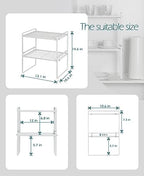 Shantton Cabinet Shelf Organizer, Pantry Shelf Rack, White 13.1x10.6x7.3 - Image 3