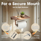 TRUSTMI Toilet Paper Holder with Shelf & Phone Stand, Brushed Rose Gold - Image 4