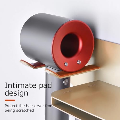 FLE Hair Dryer Stand Holder Wall Mount Storage Rack Gold - Image 3