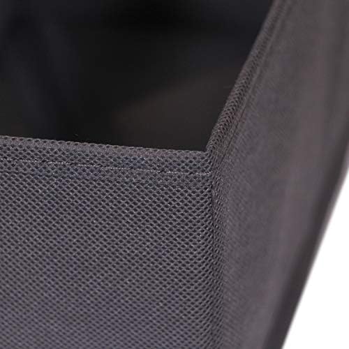 DIOMMELL 9 Pack Foldable Cloth Storage Box Closet Dresser Drawer Organizer Fabric Baskets Bins Containers Divider for Clothes Underwear Bras Socks Clothing, Dark Grey 900 - Image 6
