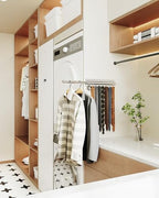 BaiNong Adhesive Valet Rod for Closets Pull Out 12" Silver with 8 Hooks - Image 4