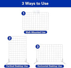 2 Sets Wall Grid Decorative Panel with Base for Photo Display - Image 3